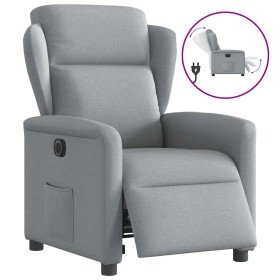 Sillón reclinable eléctrico tela gris claro en Sillones | Comprar online en Foru.es