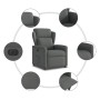 Sillón reclinable eléctrico de tela gris oscuro en Sillones | Comprar online en Foru.es