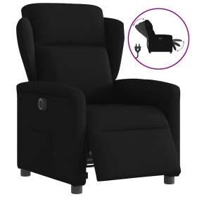 Sillón reclinable eléctrico de tela negro en Sillones | Comprar online en Foru.es