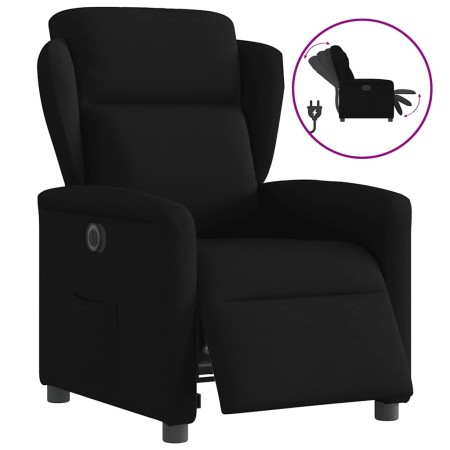 Sillón reclinable eléctrico de tela negro en Sillones | Comprar online en Foru.es