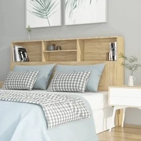 Mueble cabecero color roble Sonoma 160x19x103,5 cm de vidaXL, Cabeceros y pies de cama - Ref: Foro24-811874, Precio: 69,39 €,...