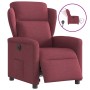 Sillón reclinable eléctrico tela rojo tinto en Sillones | Comprar online en Foru.es