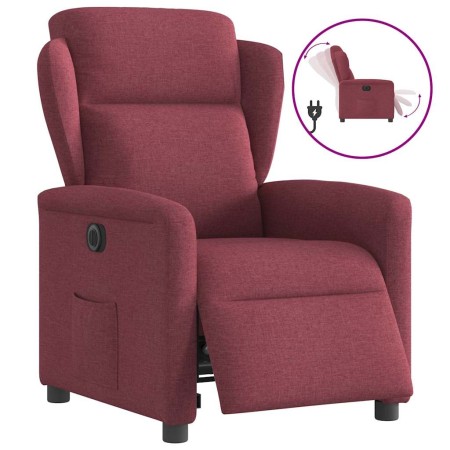 Sillón reclinable eléctrico tela rojo tinto en Sillones | Comprar online en Foru.es
