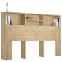 Mueble cabecero color roble Sonoma 160x19x103,5 cm de vidaXL, Cabeceros y pies de cama - Ref: Foro24-811874, Precio: 73,77 €,...