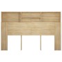 Mueble cabecero color roble Sonoma 160x19x103,5 cm de vidaXL, Cabeceros y pies de cama - Ref: Foro24-811874, Precio: 73,77 €,...