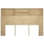 Mueble cabecero color roble Sonoma 160x19x103,5 cm de vidaXL, Cabeceros y pies de cama - Ref: Foro24-811874, Precio: 69,39 €,...