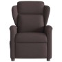 Sillón reclinable eléctrico tela marrón oscuro en Sillones | Comprar online en Foru.es