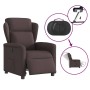 Sillón reclinable eléctrico tela marrón oscuro en Sillones | Comprar online en Foru.es