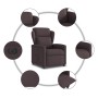 Sillón reclinable eléctrico tela marrón oscuro en Sillones | Comprar online en Foru.es