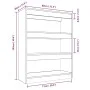Estantería madera contrachapada gris hormigón 80x30x103 cm de vidaXL, Librerías y estanterías - Ref: Foro24-811704, Precio: 4...