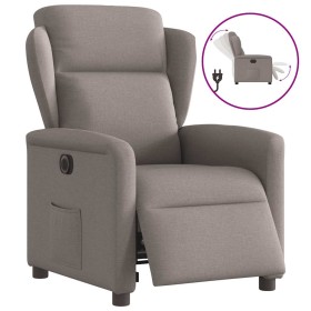 Sillón reclinable eléctrico tela gris taupé en Sillones | Comprar online en Foru.es