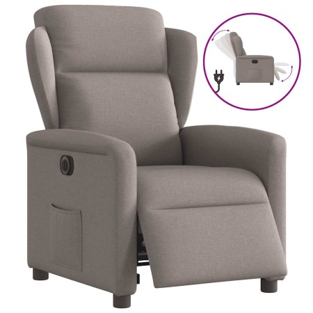 Sillón reclinable eléctrico tela gris taupé en Sillones | Comprar online en Foru.es