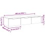 Armario de pared madera de ingeniería blanco 102x30x20 cm de vidaXL, Estantes y estanterías - Ref: Foro24-811403, Precio: 67,...