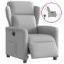 Sillón reclinable eléctrico de tela gris nube en Sillones | Comprar online en Foru.es