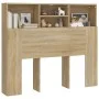 Mueble cabecero color roble Sonoma 120x19x103,5 cm de vidaXL, Cabeceros y pies de cama - Ref: Foro24-811856, Precio: 53,70 €,...