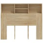Mueble cabecero color roble Sonoma 120x19x103,5 cm de vidaXL, Cabeceros y pies de cama - Ref: Foro24-811856, Precio: 56,12 €,...