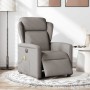 Sillón reclinable de masaje eléctrico tela gris taupe en Sillones | Comprar online en Foru.es