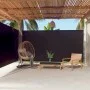 Toldo lateral retráctil negro 200x600 cm de vidaXL, Sombrillas - Ref: Foro24-318006, Precio: 80,56 €, Descuento: %