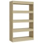Estantería/divisor madera ingeniería roble Sonoma 80x30x135 cm de vidaXL, Librerías y estanterías - Ref: Foro24-811712, Preci...