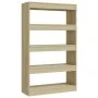 Sonoma oak engineered wood shelf/divider 80x30x135 cm by vidaXL, Bookcases and shelves - Ref: Foro24-811712, Price: 70,88 €, ...