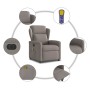 Sillón reclinable de masaje eléctrico tela gris taupe en Sillones | Comprar online en Foru.es