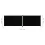 Toldo lateral retráctil negro 200x600 cm de vidaXL, Sombrillas - Ref: Foro24-318006, Precio: 80,56 €, Descuento: %