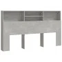 Mueble cabecero gris hormigón 180x19x103,5 cm de vidaXL, Cabeceros y pies de cama - Ref: Foro24-811884, Precio: 76,53 €, Desc...