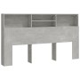 Mueble cabecero gris hormigón 180x19x103,5 cm de vidaXL, Cabeceros y pies de cama - Ref: Foro24-811884, Precio: 77,29 €, Desc...