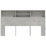 Mueble cabecero gris hormigón 180x19x103,5 cm de vidaXL, Cabeceros y pies de cama - Ref: Foro24-811884, Precio: 77,29 €, Desc...