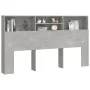 Mueble cabecero gris hormigón 180x19x103,5 cm de vidaXL, Cabeceros y pies de cama - Ref: Foro24-811884, Precio: 76,53 €, Desc...