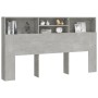 Mueble cabecero gris hormigón 180x19x103,5 cm de vidaXL, Cabeceros y pies de cama - Ref: Foro24-811884, Precio: 77,29 €, Desc...