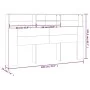 Mueble cabecero gris hormigón 180x19x103,5 cm de vidaXL, Cabeceros y pies de cama - Ref: Foro24-811884, Precio: 76,53 €, Desc...