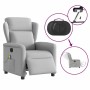 Sillón reclinable de masaje eléctrico tela gris nube en Sillones | Comprar online en Foru.es