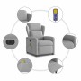 Sillón reclinable de masaje eléctrico tela gris nube en Sillones | Comprar online en Foru.es