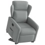 Sillón reclinable elevable de tela gris claro en Sillones | Comprar online en Foru.es