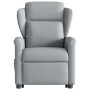 Sillón reclinable elevable de tela gris claro en Sillones | Comprar online en Foru.es