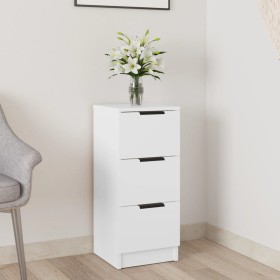 Aparador de madera contrachapada blanco 30x30x70 cm de vidaXL, Aparadores - Ref: Foro24-811151, Precio: 57,70 €, Descuento: %