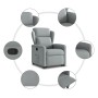 Sillón reclinable elevable de tela gris claro en Sillones | Comprar online en Foru.es