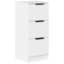 Aparador de madera contrachapada blanco 30x30x70 cm de vidaXL, Aparadores - Ref: Foro24-811151, Precio: 57,70 €, Descuento: %