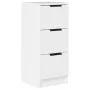 Aparador de madera contrachapada blanco 30x30x70 cm de vidaXL, Aparadores - Ref: Foro24-811151, Precio: 56,75 €, Descuento: %
