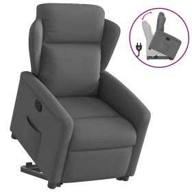 Sillón reclinable elevable de tela gris oscuro en Sillones | Comprar online en Foru.es