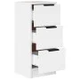 Aparador de madera contrachapada blanco 30x30x70 cm de vidaXL, Aparadores - Ref: Foro24-811151, Precio: 56,75 €, Descuento: %