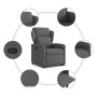 Sillón reclinable elevable de tela gris oscuro en Sillones | Comprar online en Foru.es
