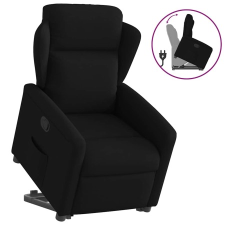 Sillón reclinable elevable tela negro en Sillones | Comprar online en Foru.es