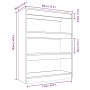 Estantería/divisor madera contrachapada blanco 80x30x103 cm de vidaXL, Librerías y estanterías - Ref: Foro24-811700, Precio: ...