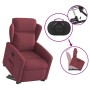 Sillón reclinable elevable tela rojo tinto en Sillones | Comprar online en Foru.es