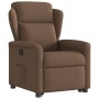 Sillón reclinable elevable de tela marrón en Sillones | Comprar online en Foru.es