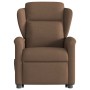 Sillón reclinable elevable de tela marrón en Sillones | Comprar online en Foru.es
