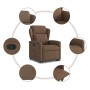 Sillón reclinable elevable de tela marrón en Sillones | Comprar online en Foru.es