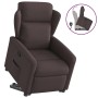Sillón reclinable elevable tela marrón oscuro en Sillones | Comprar online en Foru.es